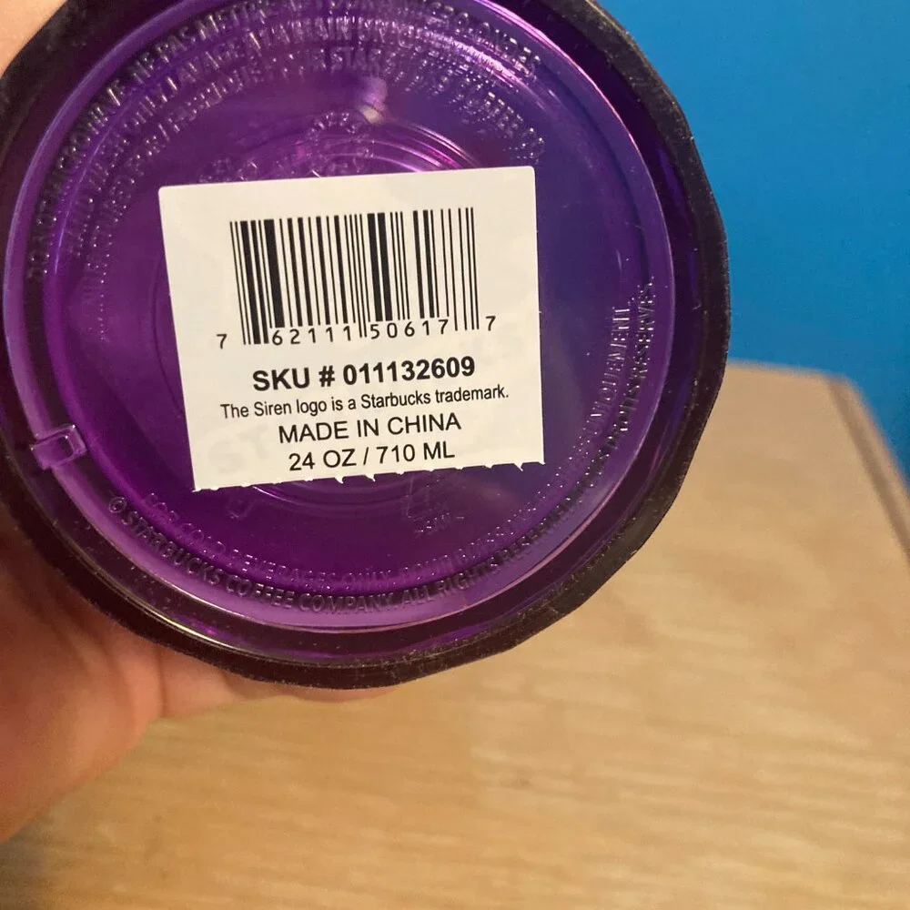 Starbucks Purple Tumbler with Domed Lid 24oz NEW - Picture 3 of 6